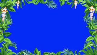 natural frame on green screen (Blue here)
