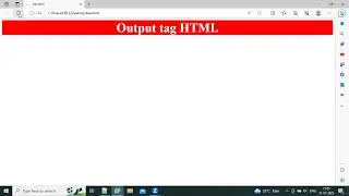 How to use output tag in html