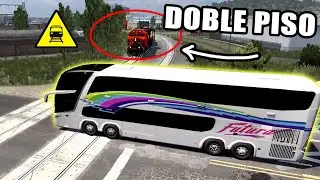 BUS DOBLE PISO de Futura Ejecutivo Casi se lo lleva EL TREN G7 Paradiso American Truck Simulator