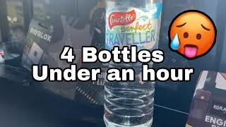 Fukkin idiot drinks 4 bottles of water under an hour
