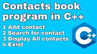 Contacts book program in C++