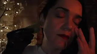 ASMR Lymphatic Massage - Fireplace, Rain Sleep Sounds