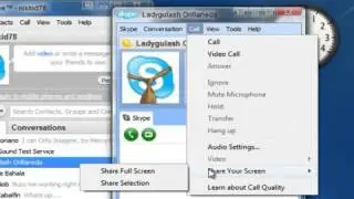 Sharing Screen with skype