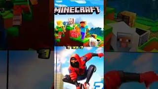 Minecraft vs Spider Fighter 3 #shorts #shortvideo #minecraft