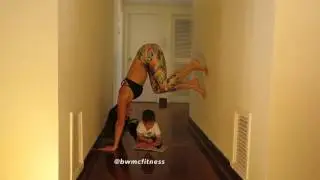 Kiss & tickle wall workout!