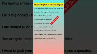Advance English vs. Normal English #shorts #ytshorts #youtubeshorts @dr.khyati_vadher