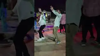Having fun with brothers in Jaisalmer..Dancing with a Gujarati crowd