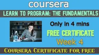 Learn to Program: The Fundamentals  Coursera Week 4 quiz Answers