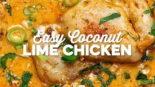 Easy One Pan Coconut Lime Chicken | Supergolden Bakes