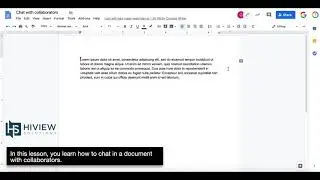 How to chat with collaborators in Docs