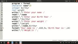 [ForTran 7] X Format