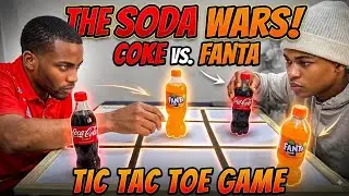 Tic Tac Toe Game Challenge with Fanta and Coke