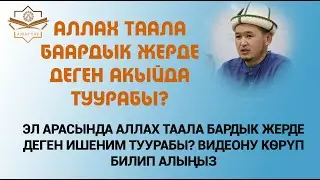 ЭЛ АРАСЫНДА АЛЛАХ ТААЛА БААРДЫК ЖЕРДЕ ДЕГЕН ИШЕНИМ, ТУУРАБЫ? ЖООП ВИДЕОДО