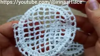 УХ‼ Соединение круглых мотивов крючком Мотив с сеточкой