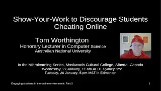 Show-Your-Work to Discourage Students Cheating Online