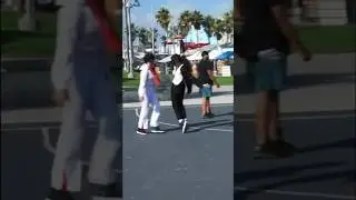 Elvis and Michael Jackson took over VENICE BEACH BASKETBALL