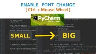 How to enable  Font size change ( Zoom ) with Ctrl + mouse wheel  in PyCharm IDE  byAO