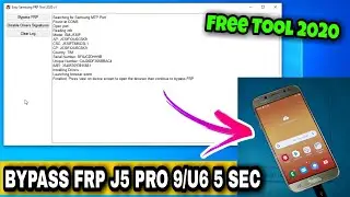 Samsung Galaxy j5 Pro Bypass FRP Free With Easy Samsung Tool 2020 v1 | 5 sec Bypass Google account