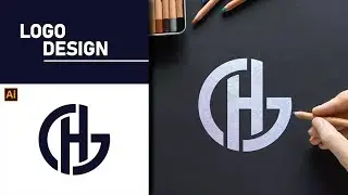 Design a Monogram Logo Illustrator | Adobe Illustrator Tutorial | GH letter Logo Design