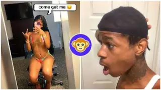 WIG CAP DEMON MAKES BADDIES BLUSH AND GET NERVOUS ON THE MONKEY APP😳🙈 *MUST WATCH*