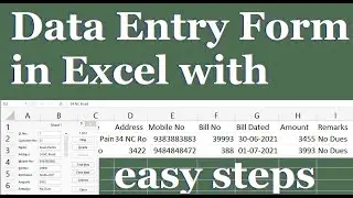 Create data entry form in excel | for multiple users