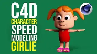 Cinema 4D character Speed Modeling -  Girlie