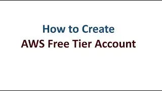 How to Create AWS Free Tier Account