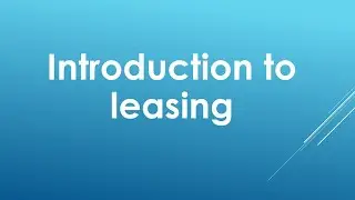 Introduction to leasing. Urdu | Hindi