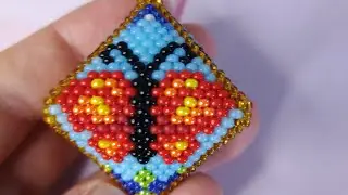 Master Class: Lantern with a Butterfly. Mosaic Weaving. Part 2/2