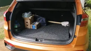 Текстильный коврик в багажник Hyundai Creta из ковролина