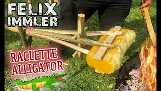 Bushcraft Cheese Melter for making a Swiss Food Specialtie (Raclette)