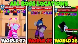 EVERY SECRET BOSS LOCATIONS in Anime Eternals WORLD (1-27)