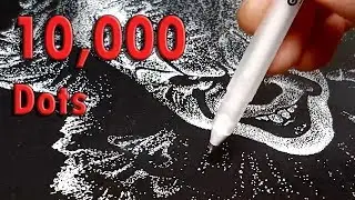 10,000 Dot Pennywise Drawing IT Chapter 2 FIRE ENDING!