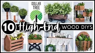 TOP 10 DOLLAR TREE Wood DIYs (That Don't Look CHEAP!) Solid Wood & Dollar Store Wood Crate Crafts!