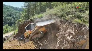 LIEBHERR 746 dozer ile  yol girişi genişletme -4 #keşfet #komatsu #bulldozer #liebherr