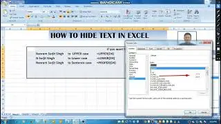 How to hide text in Excel ???