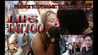 LIPS TATTOO IN FRANCE BEAUTIFUL GIRL! 
