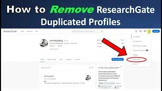 How to Remove ResearchGate Duplicated Profiles
