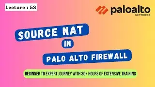 Lecture: 53 || Palo Alto Firewall Training || Source NAT concept in Palo Alto Firewall