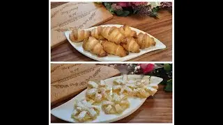 Круассаны из слоеного теста - просто, быстро, очень вкусно! Справятся даже дети!/Blätterteiggebäck