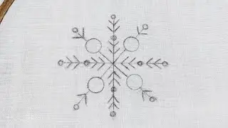 Simple & Elegant All Over Snowflake Motif for Dress Filling (Hand Embroidery)