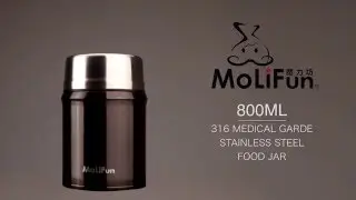 MoLiFun medical garde stainless steel food jar 800ml