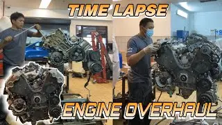5 mins Engine Overhaul (timelapse) Porsche Cayenne