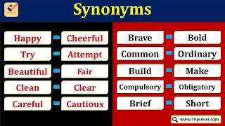 Top 220+ Synonyms words for Everyday English 📊 English Vocabulary for Students ✅The MS English