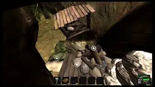 rust legacy; bag, box, fire, furnace, & workbench, prim locked tier 0 stealth micro base among rocks