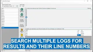 Search multiple logs for string results with their line numbers