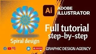 Spiral Design in Adobe Illustrator | Full Step-by-Step Tutorial Mind Blowing Spiral Design
