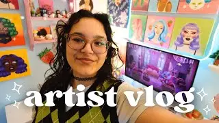art vlog ♡ unboxing new camera, mac mini & studio tour