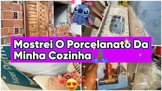 MOSTREI PIA DA COZINHA + A Minha Porta|| E O Porcelanato🙏🏾🩷