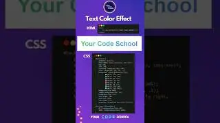 Changing color text effect using HTML & CSS 👨🏼‍💻🤩 | Your Code School # javascript #yourcodeschool